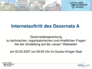 internetauftritt des dezernats a
