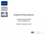 programming and posix - slide 1