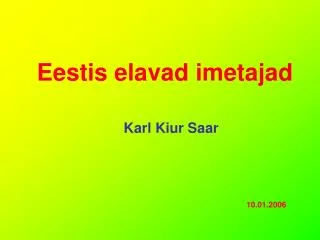 eestis elavad imetajad