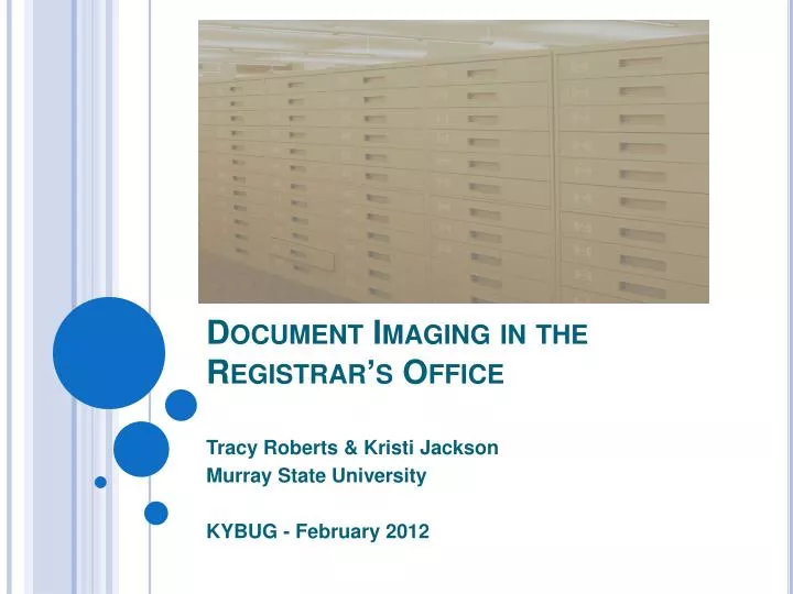 document imaging in the registrar s office
