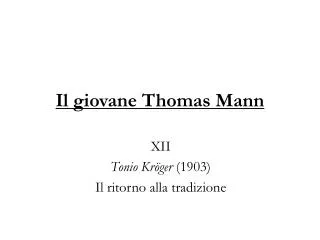 il giovane thomas mann
