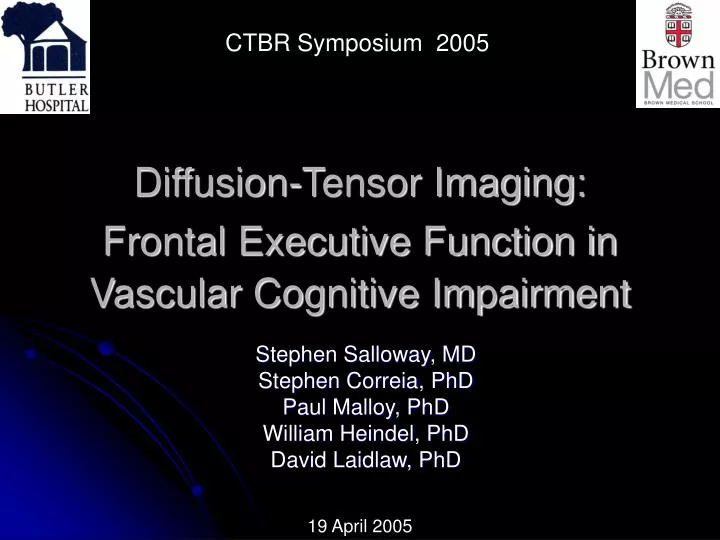 diffusion tensor imaging frontal executive function in vascular cognitive impairment