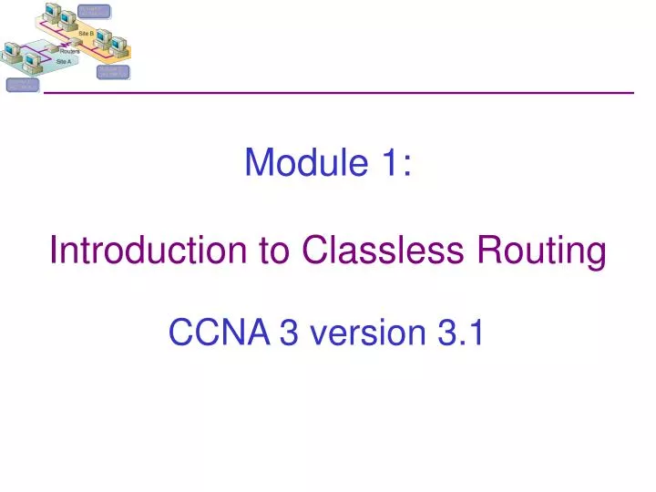 module 1 introduction to classless routing