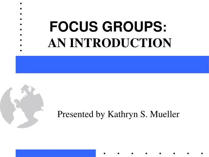 focus groups an introduction