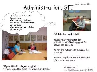 administration sfi