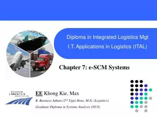 Diploma in Integrated Logistics Mgt I.T. Applications in Logistics (ITAL)