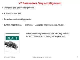 v2 paarweises sequenzalignment