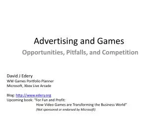 Advertising and Games