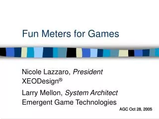 Fun Meters for Games