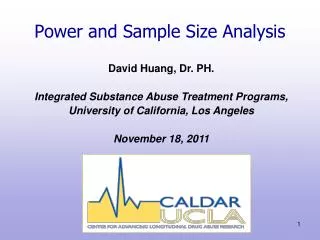 Power and Sample Size Analysis