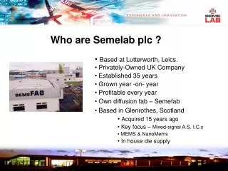 Who are Semelab plc ?