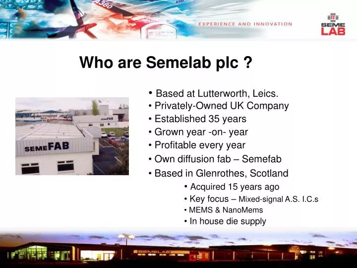 who are semelab plc