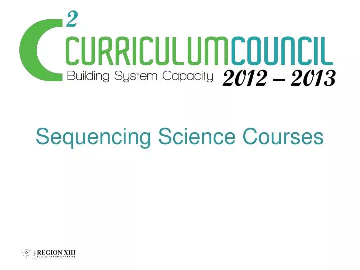 sequencing science courses