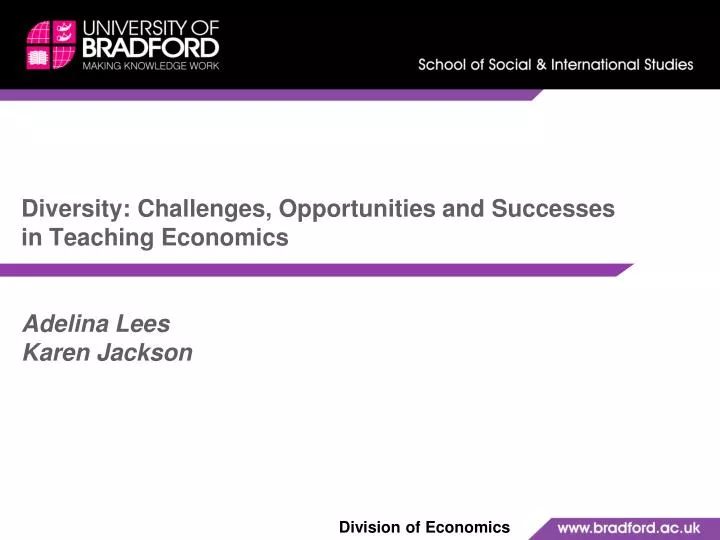 diversity challenges opportunities and successes in teaching economics adelina lees karen jackson