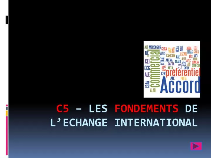c5 les fondements de l echange international