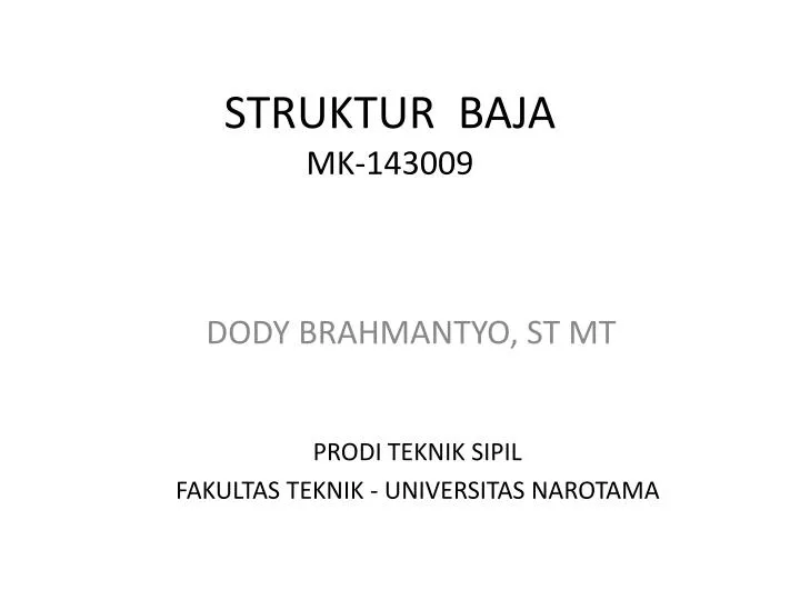 struktur baja mk 143009