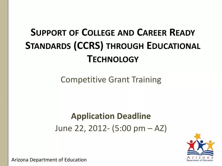 support of college and career ready standards ccrs through educational technology