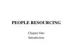 PEOPLE RESOURCING