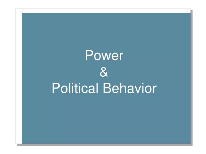 power political behavior