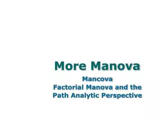 More Manova