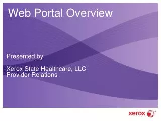 Web Portal Overview