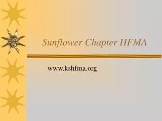 Sunflower Chapter HFMA