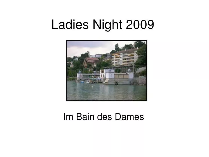 ladies night 2009
