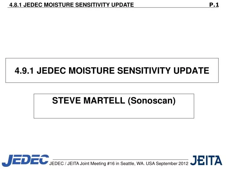 4 9 1 jedec moisture sensitivity update