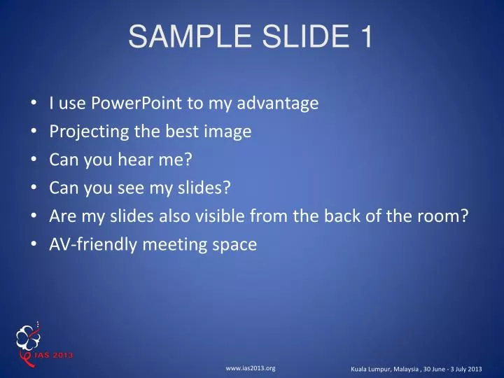 sample slide 1