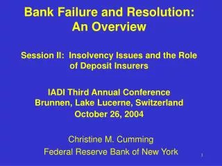 Christine M. Cumming Federal Reserve Bank of New York
