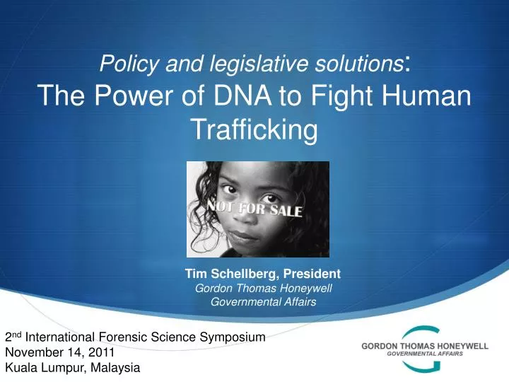 policy and legislative solutions the power of dna to fight human trafficking