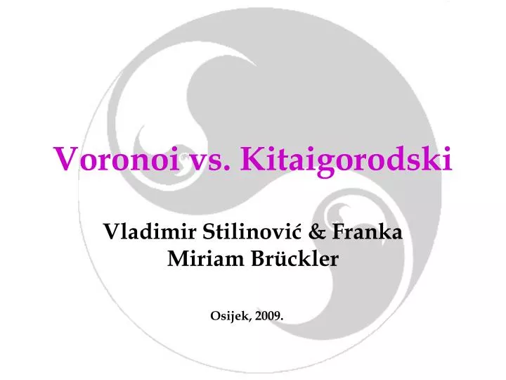 voronoi vs kitaigorodski