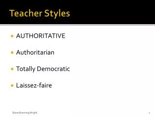 Teacher Styles