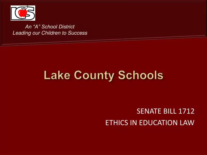 senate bill 1712 ethics in education law