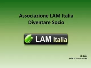 associazione lam italia diventare socio