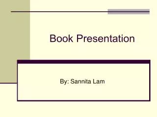 Book Presentation