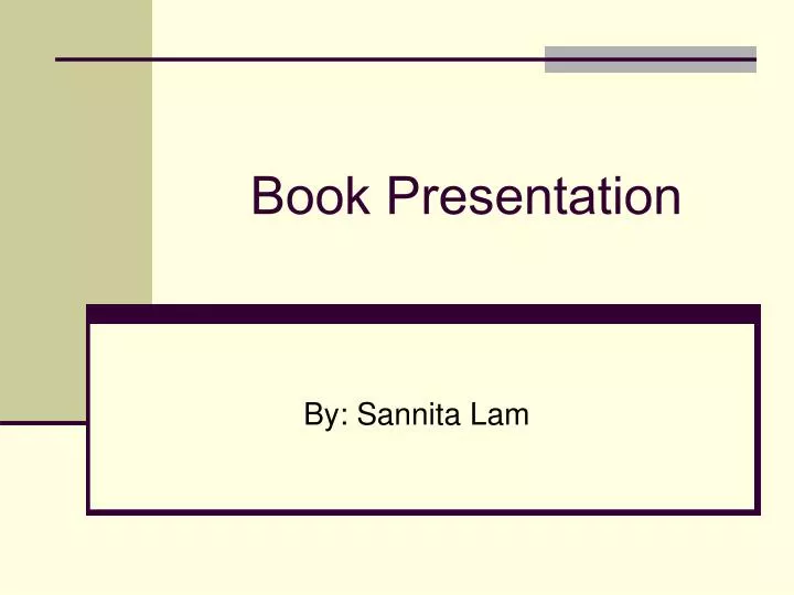 book presentation