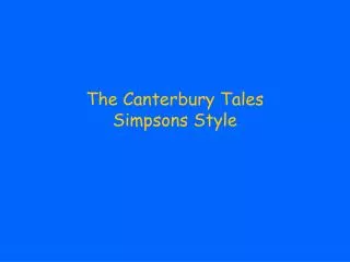 The Canterbury Tales Simpsons Style