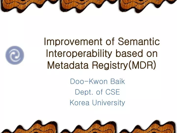 improvement of semantic interoperability based on metadata registry mdr