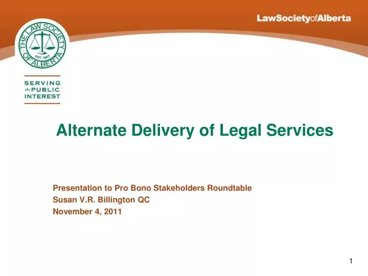 alternate delivery of legal services