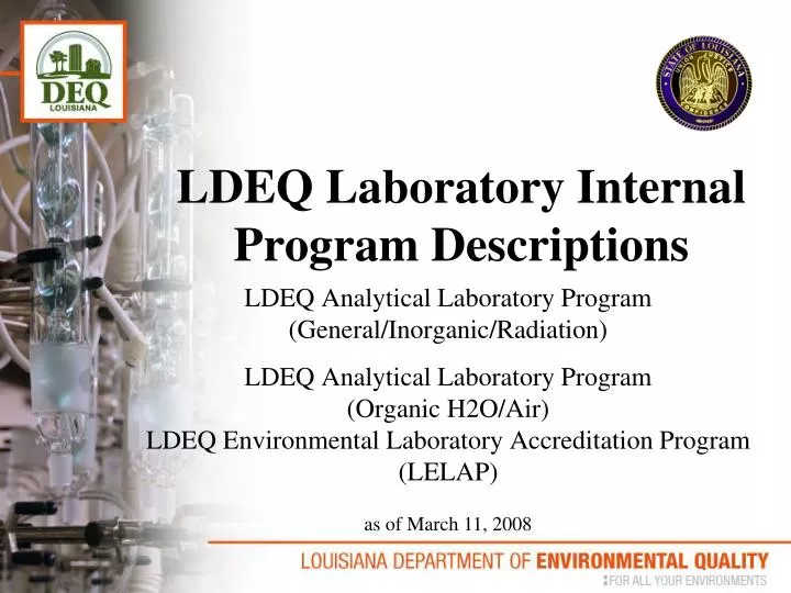 ldeq laboratory internal program descriptions