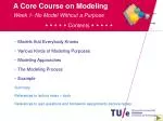 A Core Course on Modeling - slide 1