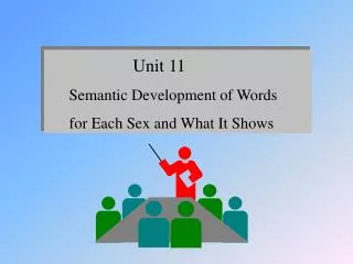 Unit 11 Semantic Development of Words for Each Sex and What It Shows