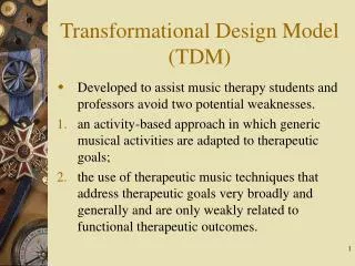 Transformational Design Model (TDM)