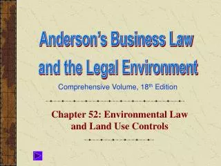 Chapter 52: Environmental Law and Land Use Controls