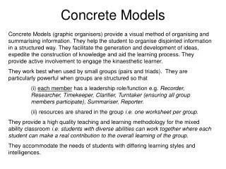 Concrete Models