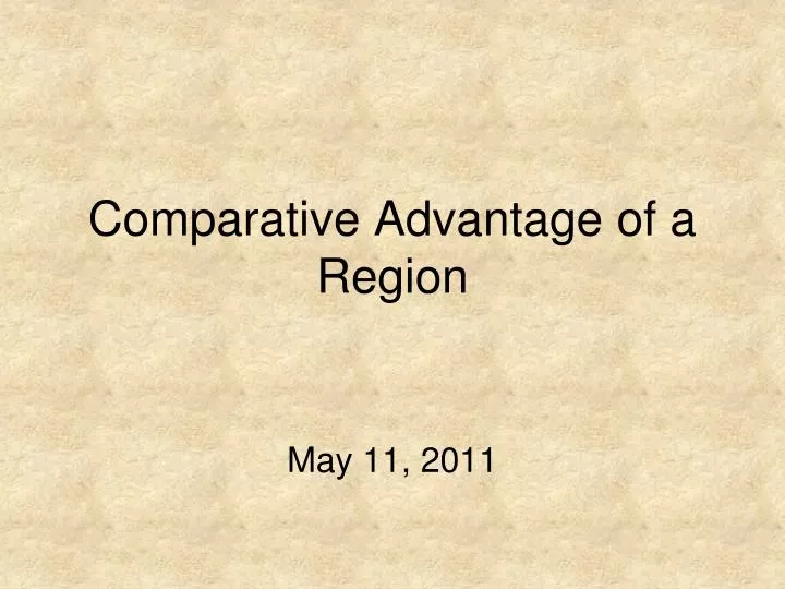 comparative advantage of a region