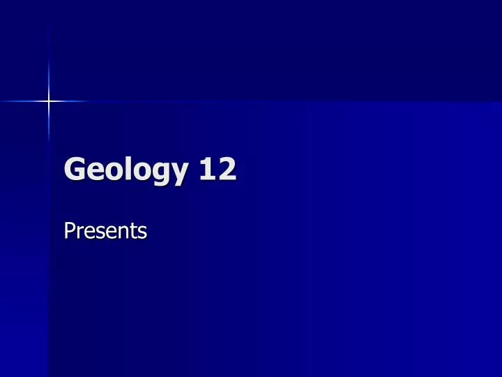 geology 12