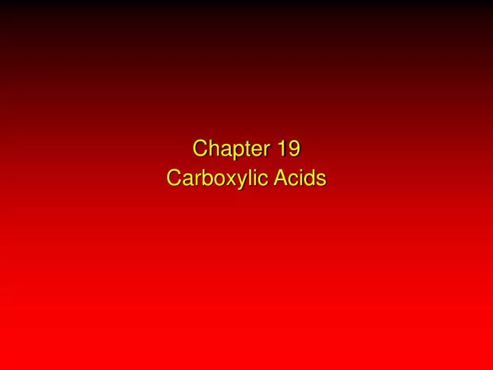 chapter 19 carboxylic acids