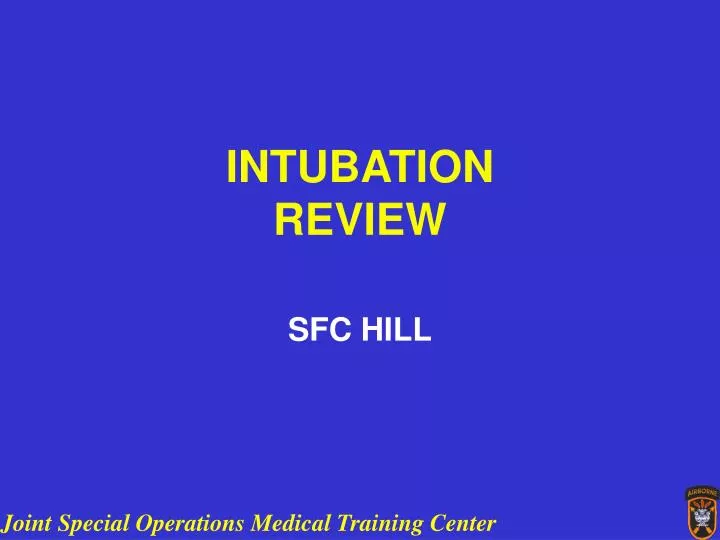 intubation review